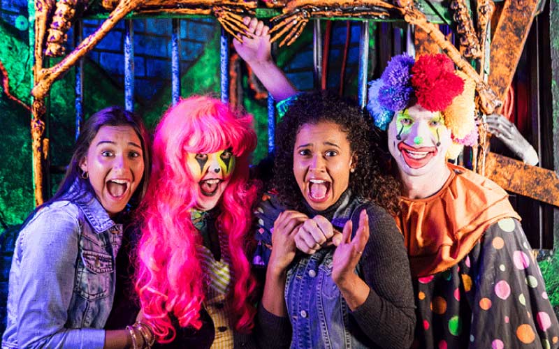  teenagers at Spookers Haunted Attraction, scary Auckland adventure, October 2024, NZ