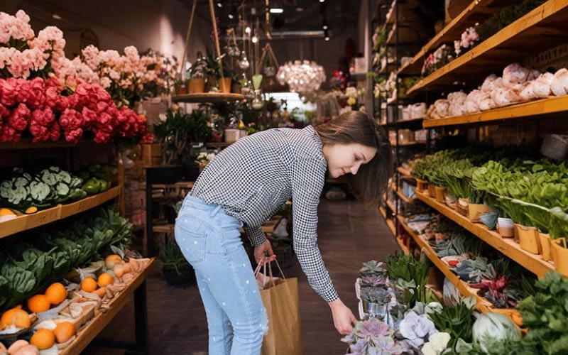 women shopping for plants, Auckland botanical gardens, November 2024, NZ