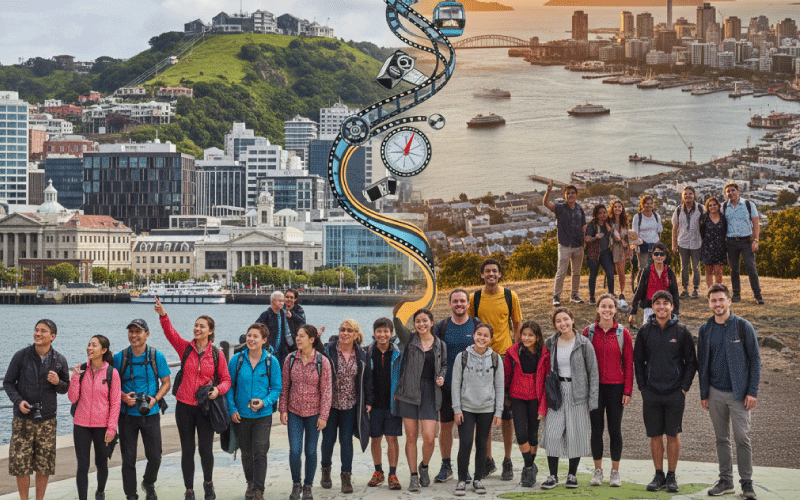 Group arriving at DocEdge Film Festival 2026 Wellington via private coach