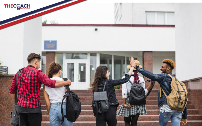 students excitedly entering a museum, school trip, July 2024, NZ