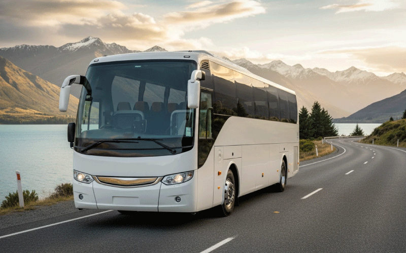 Group wine tour by coach through New Zealand's stunning vineyard landscapes