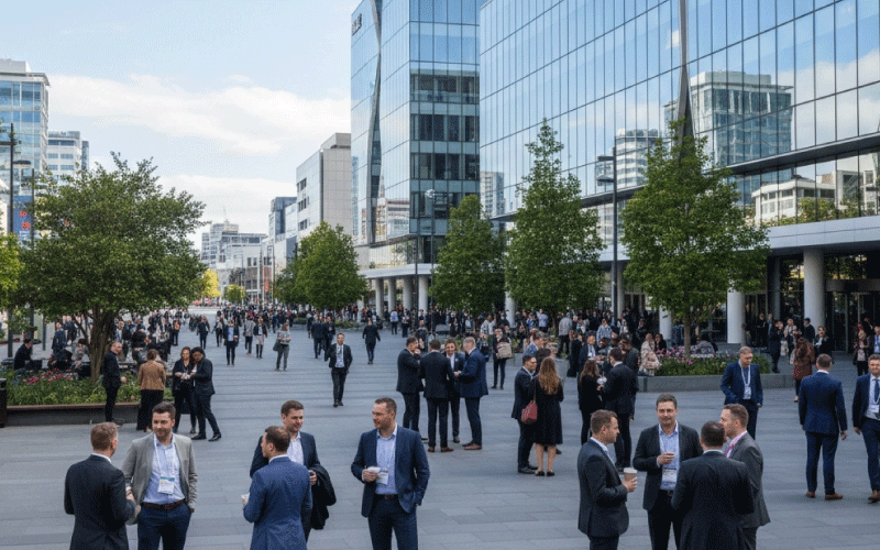 Corporate event transport and logistics in Auckland CBD.