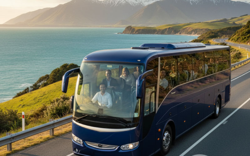 Corporate coach hire in New
                Zealand – safe, comfortable buses for team events.